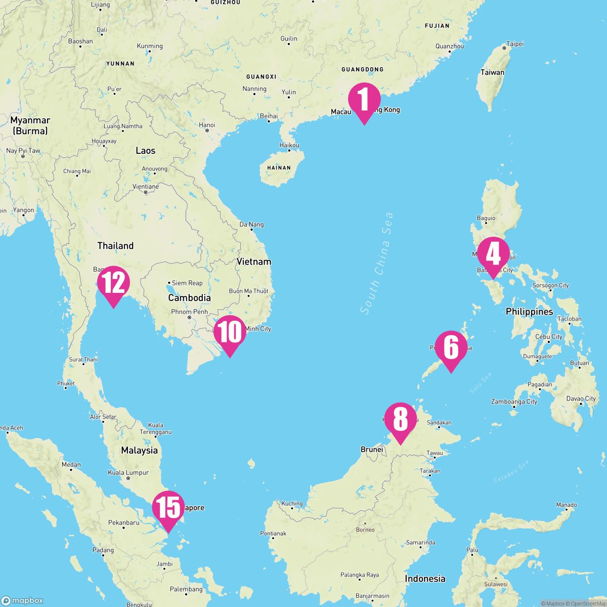 14 Night The Philippines Malaysia & Thailand (Hong Kong To Singapore)