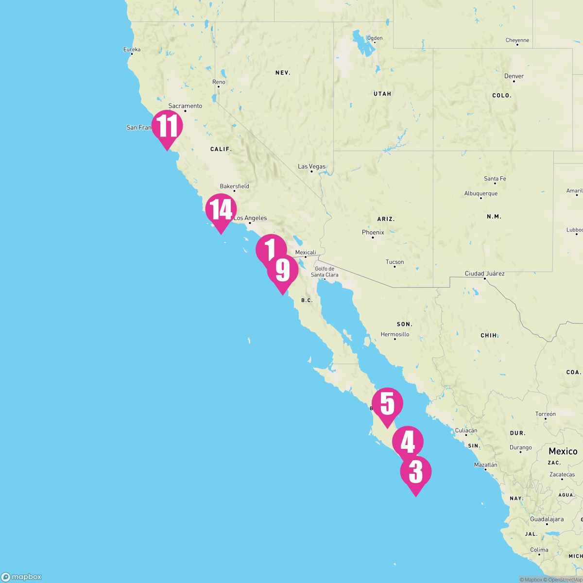14 Night Baja Peninsula & Classic California Coast (San Diego Roundtrip)