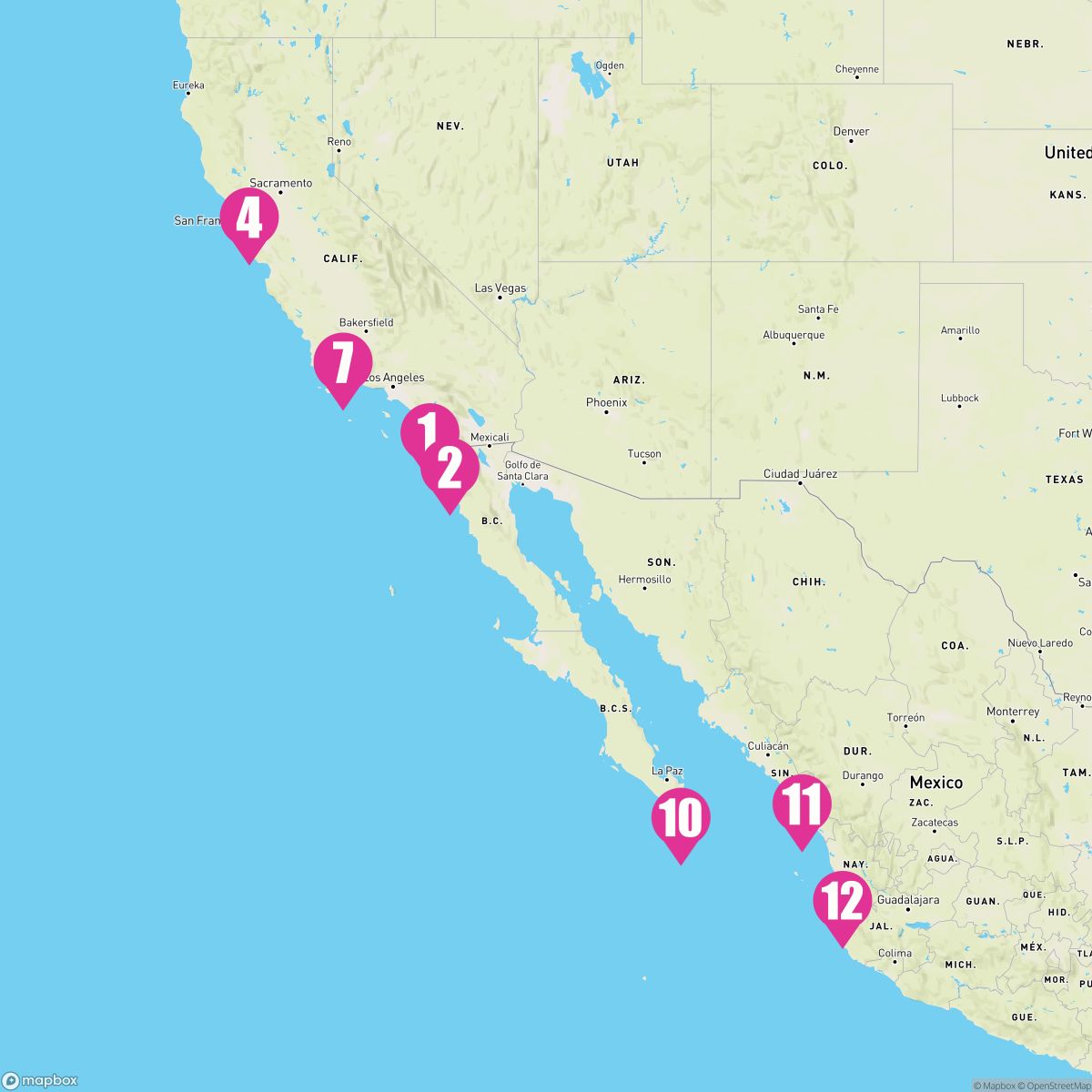 14 Night Mexican Riviera & Classic California Coast (San Diego Roundtrip)