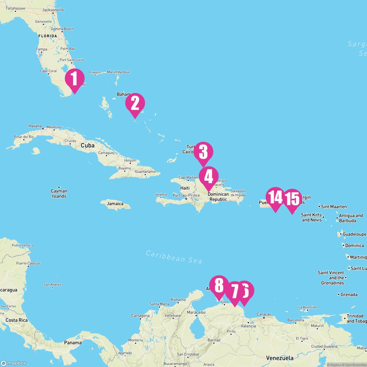 17 Night Southern Caribbean Seafarer / Eastern Caribbean (Fort Lauderdale Roundtrip)