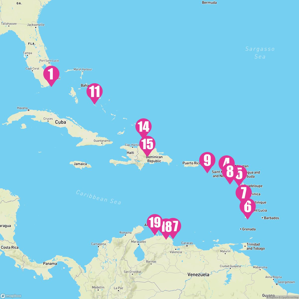 21 Night Southern Seafarer & Eastern Wayfarer Caribbean Collector (Ft. Lauderdale Roundtrip)