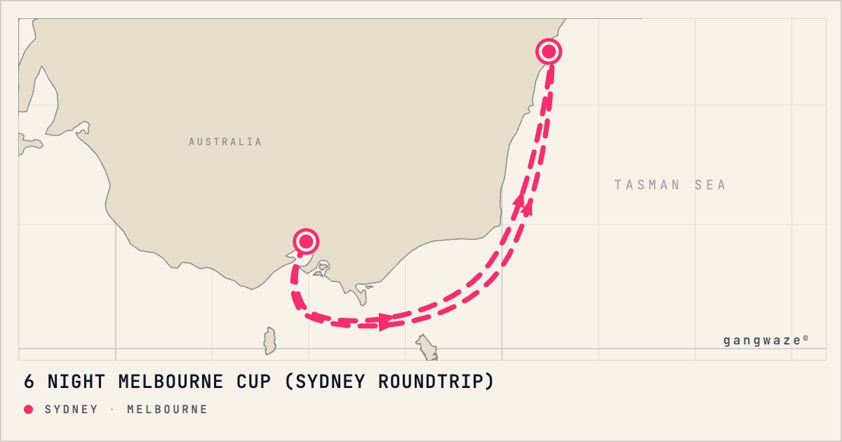 Splendor Map Carnival Splendor November 1, 2026 | 6-Night Cruise from $1,651