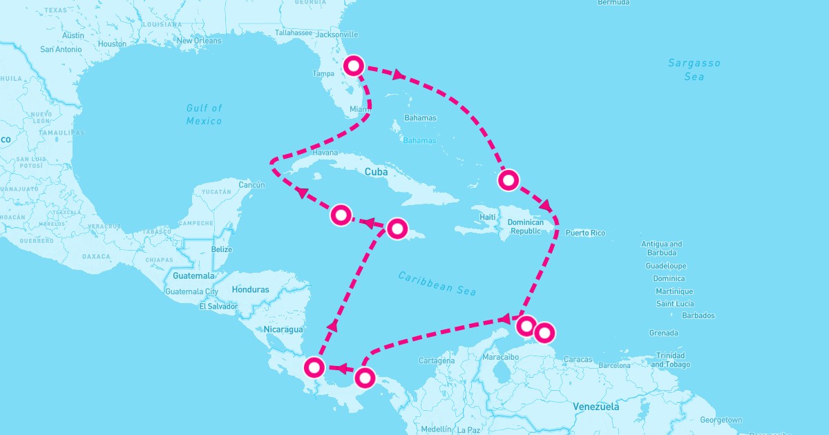 Carnival Venezia - January 11th, 2026 - Cruise Map & Port Info