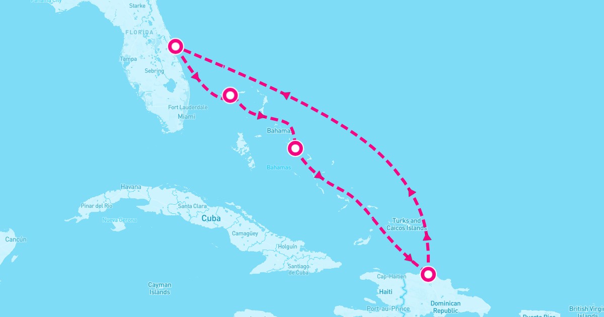 Carnival Vista - May 10th, 2026 - Cruise Map & Port Info