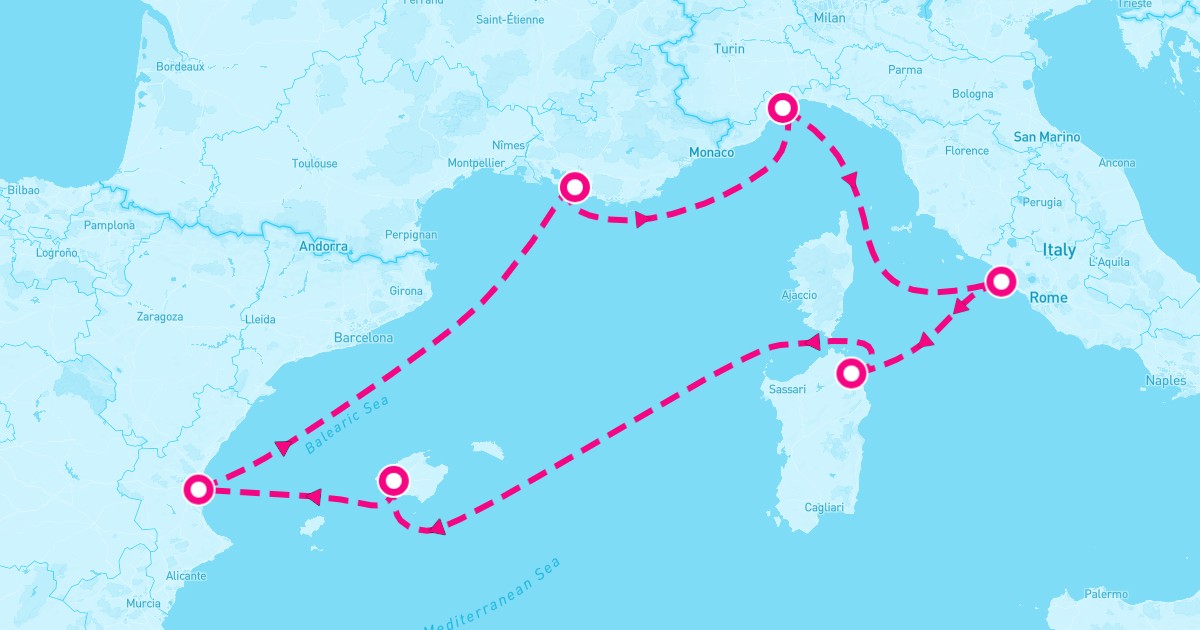 Blocrise Rice Costa Pacifica Jul 22, 2024 — 7-Night Civitavecchia Cruise from $1,030
