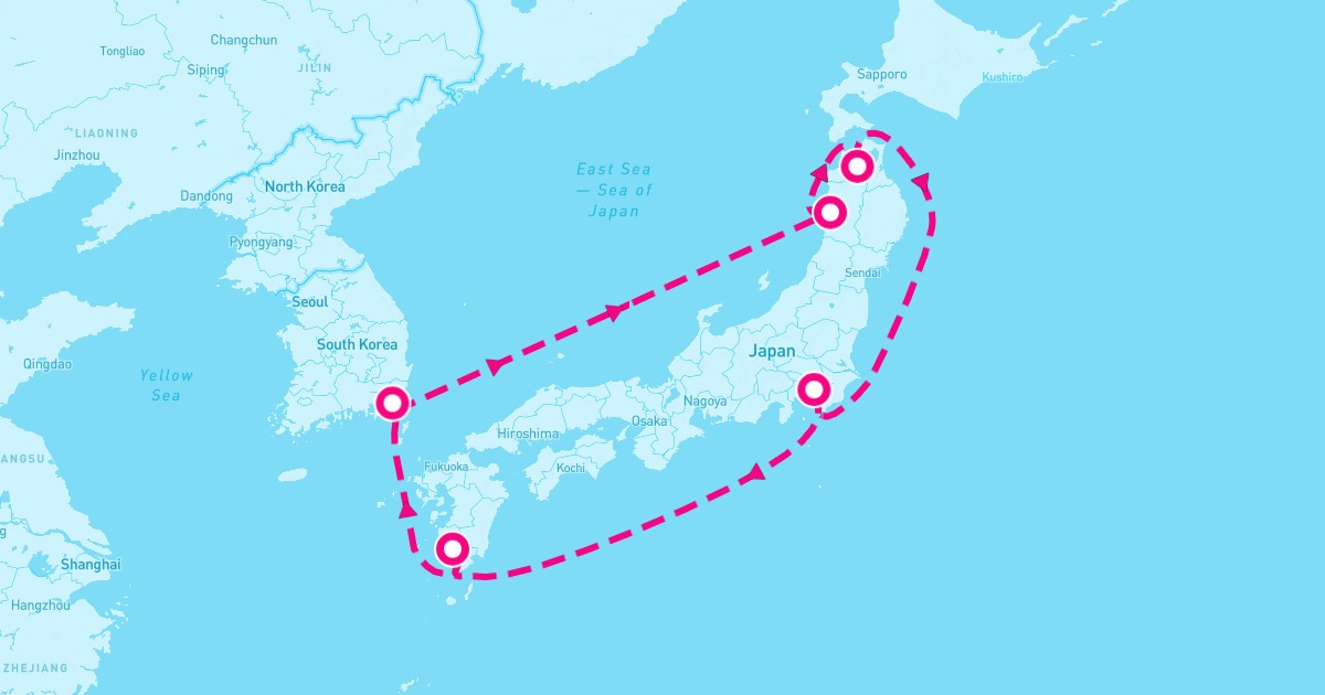 Diamond Princess - June 14th, 2024 - Cruise Map & Port Info