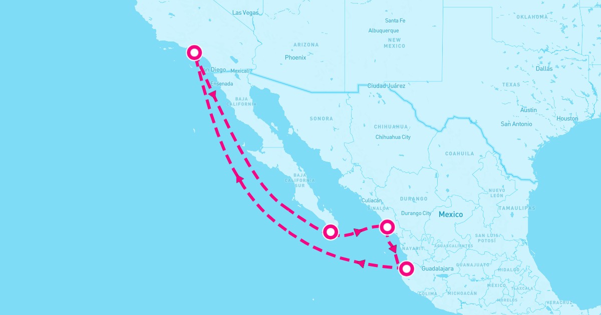 Discovery Princess - April 8, 2028 (7 Night) Cruise Map, Ports & Ship Info