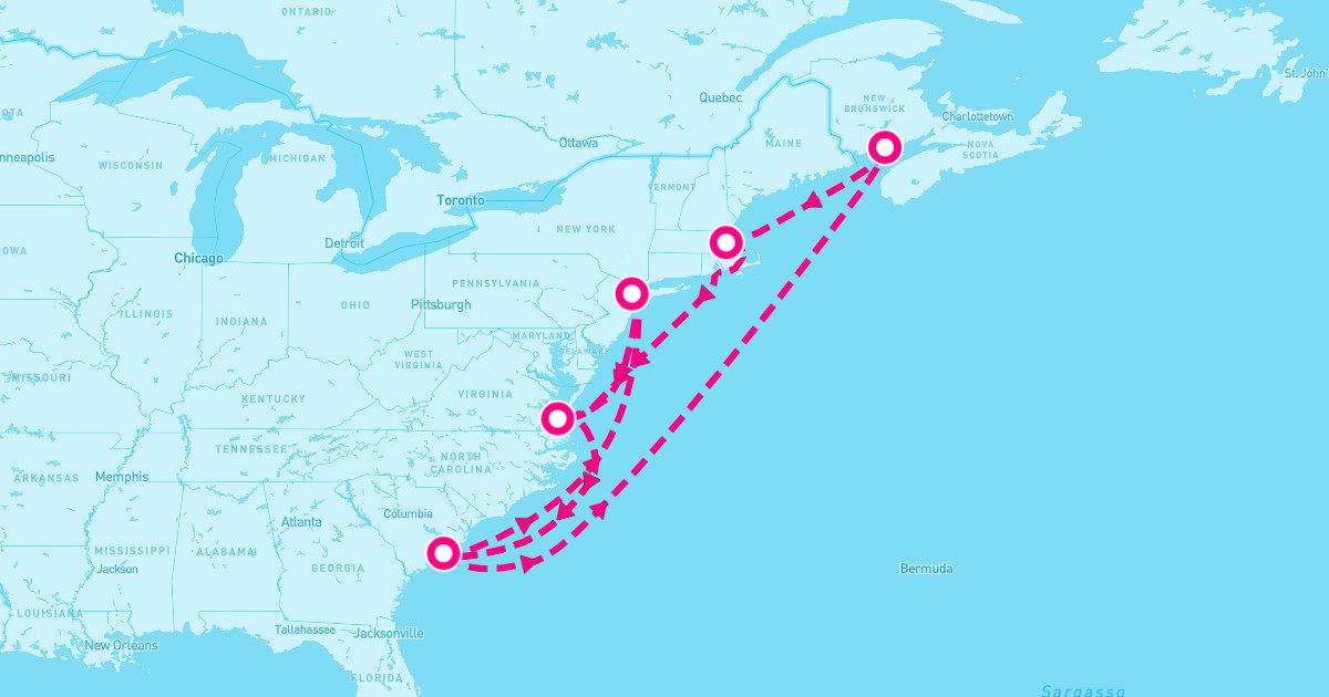 Island Princess - June 19, 2024 (14 Night) Cruise Map, Ports & Ship Info
