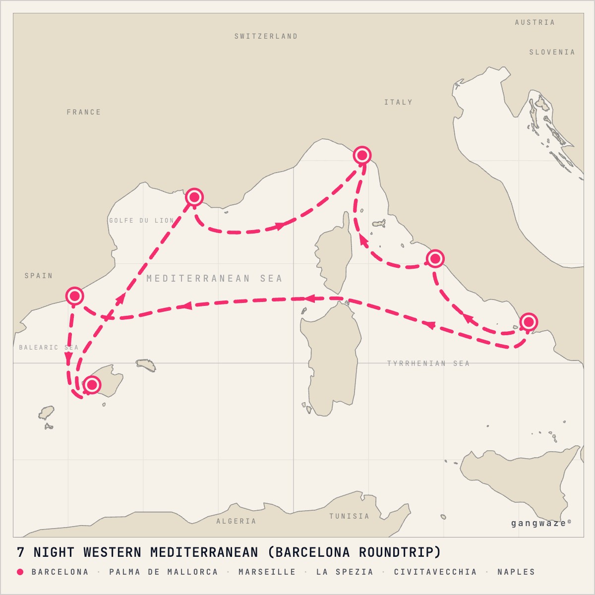Legend of the Seas Oct 11, 2026: 7-Night Western Mediterranean Cruise