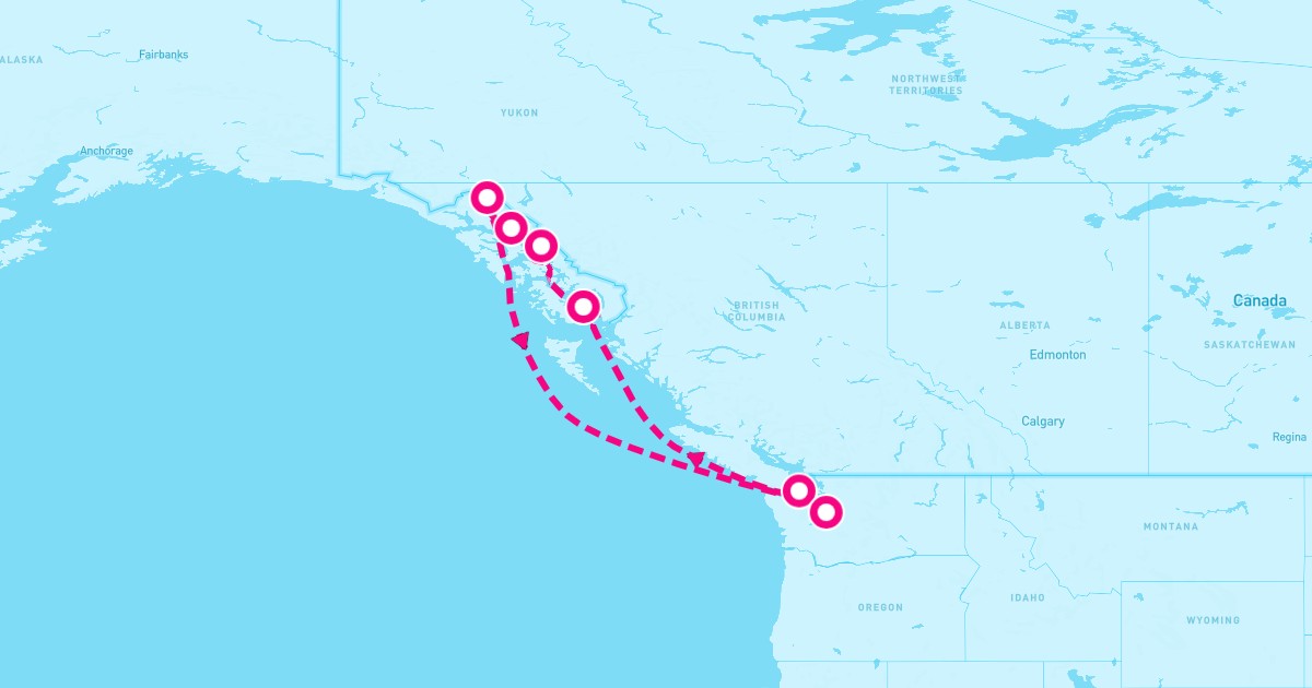 Majestic Princess - June 16, 2024 (7 Night) Cruise Map, Ports & Ship Info