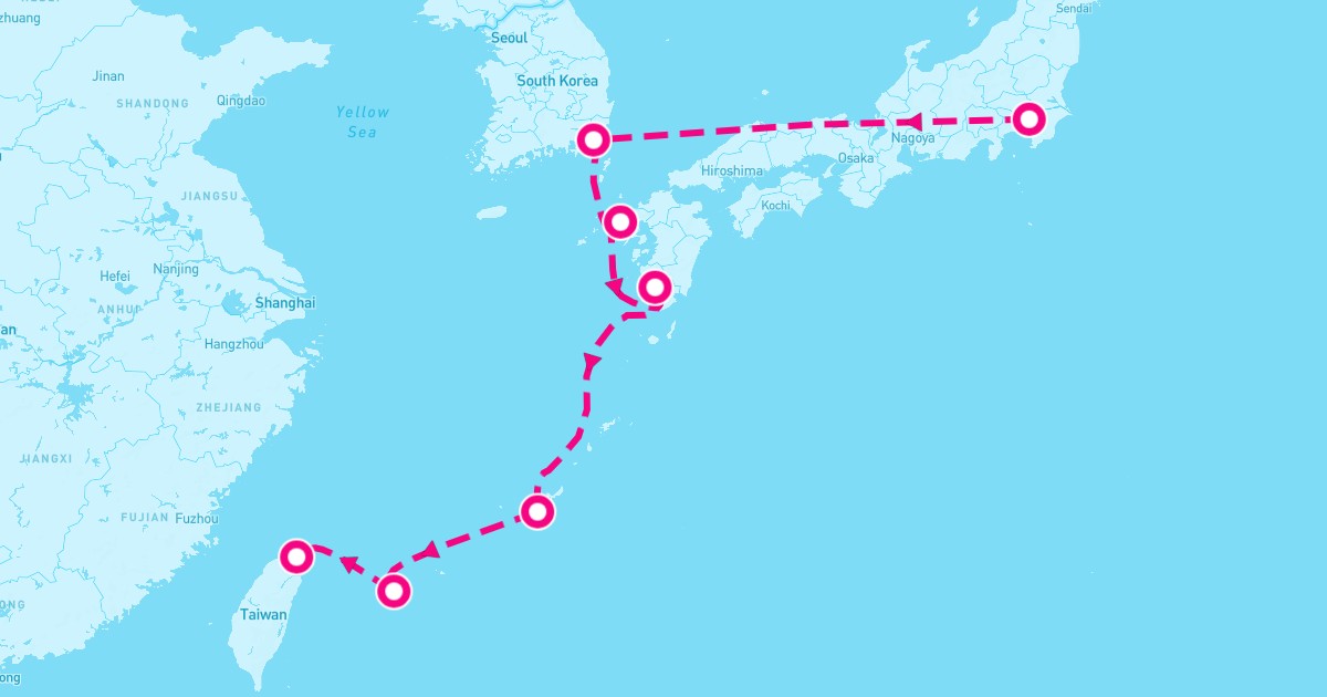 MSC Bellissima - November 12, 2025 (9 Night) Cruise Map, Ports & Ship Info