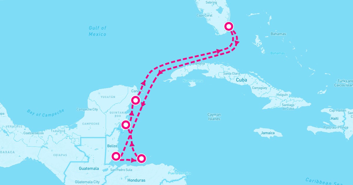 Norwegian Encore - March 7th, 2026 - Cruise Map & Port Info Norwegian Encore - March 7th, 2026 - Cruise Map & Port Info