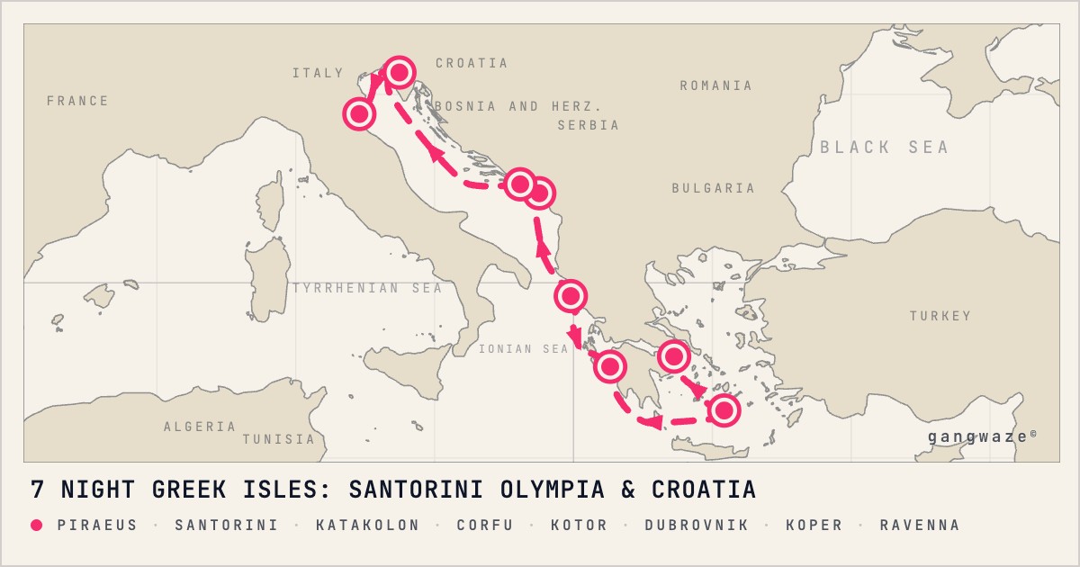 Blocrise Rice Norwegian Gem September 12, 2027 Cruise (7 Nights) – Itinerary Map ...