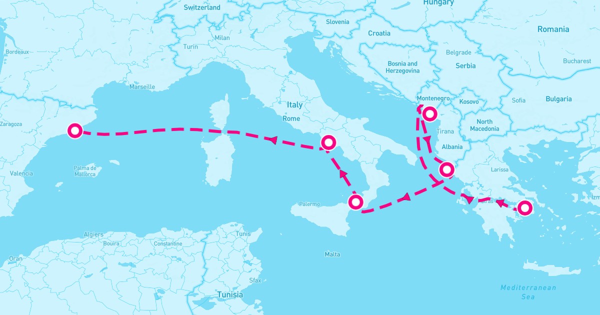Sun Princess - June 15, 2024 (7 Night) Cruise Map, Ports & Ship Info