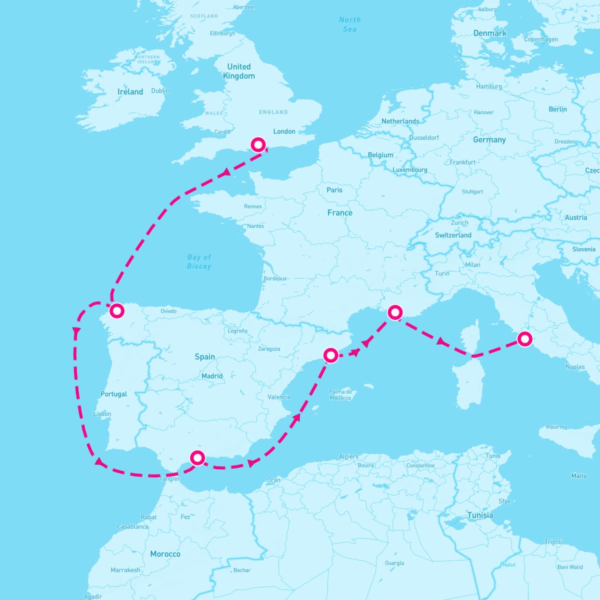 9 Night Europe (Southampton To Rome)