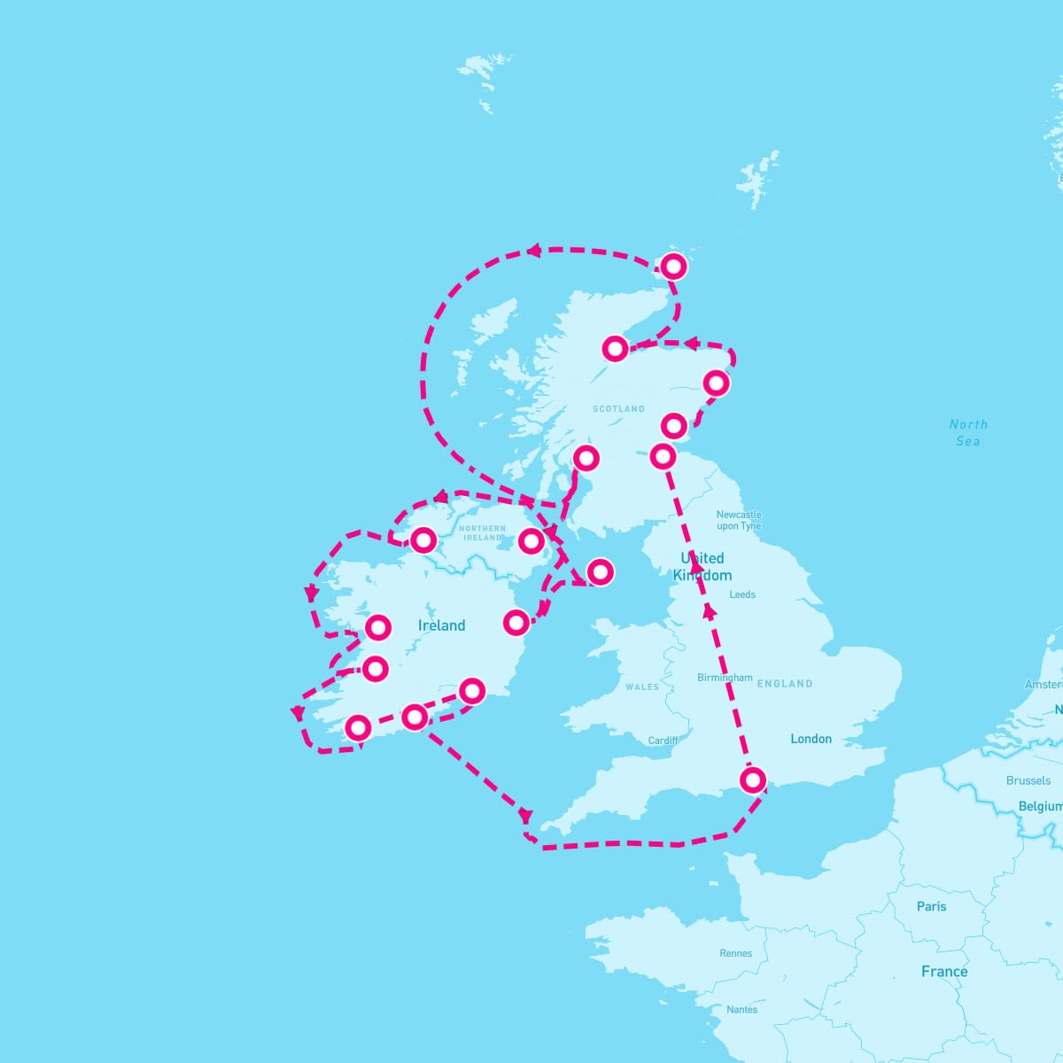 22 Night Scotland & Ireland: Edinburgh Dublin & Belfast (Portsmouth Roundtrip)