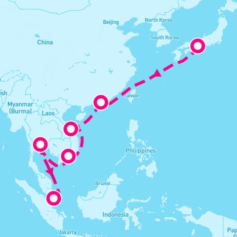 18 Night Asia Intensive (Osaka To Singapore)