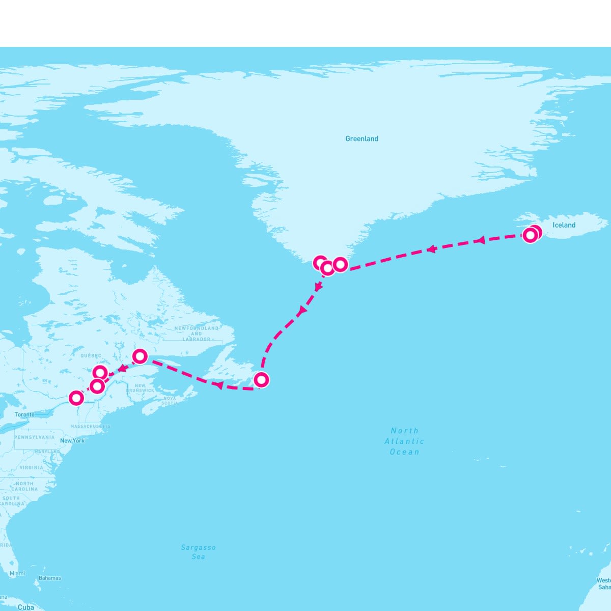 Azamara Quest itinerary map for August 30, 2025 (14 nights)