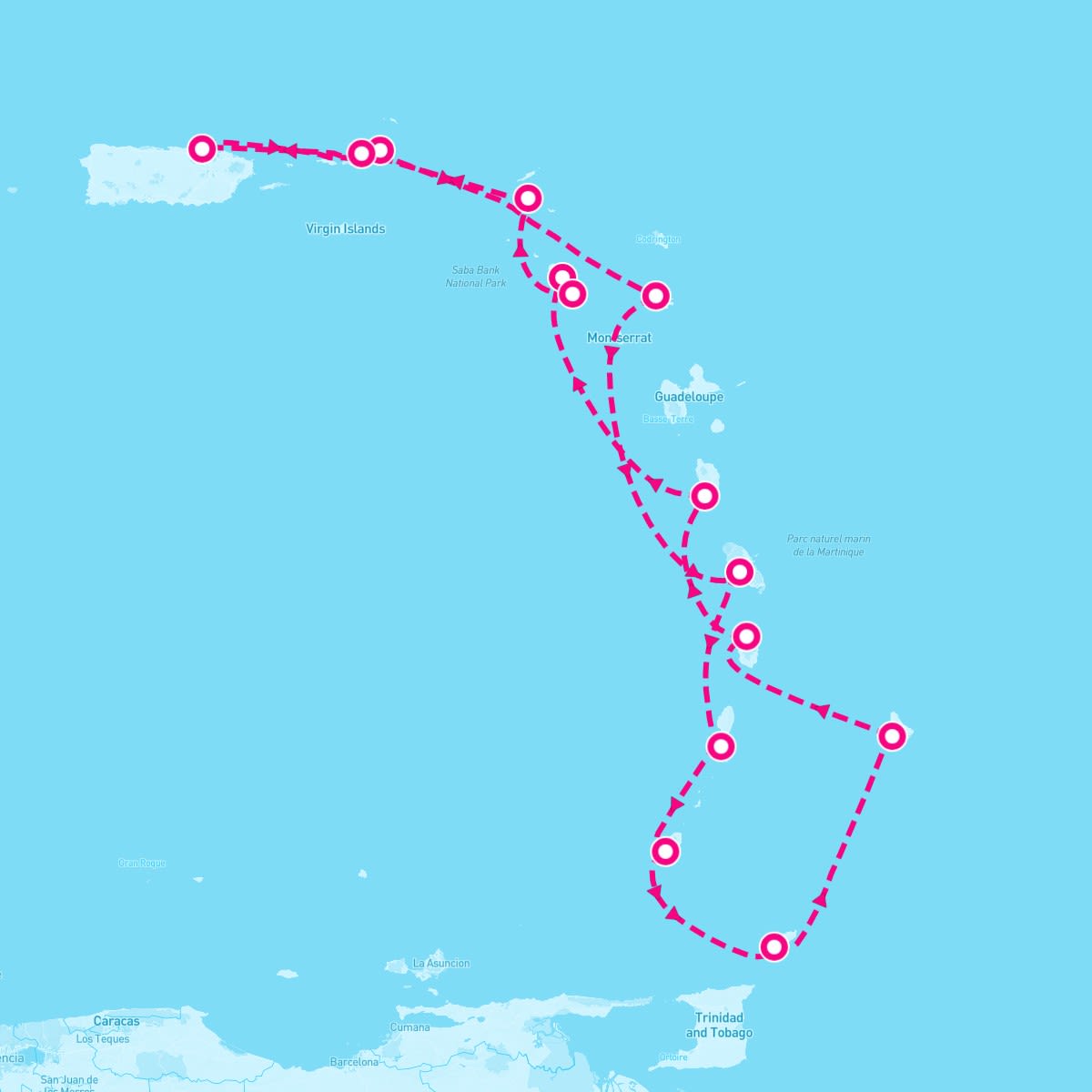 Azamara Quest itinerary map for November 8, 2025 (14 nights)