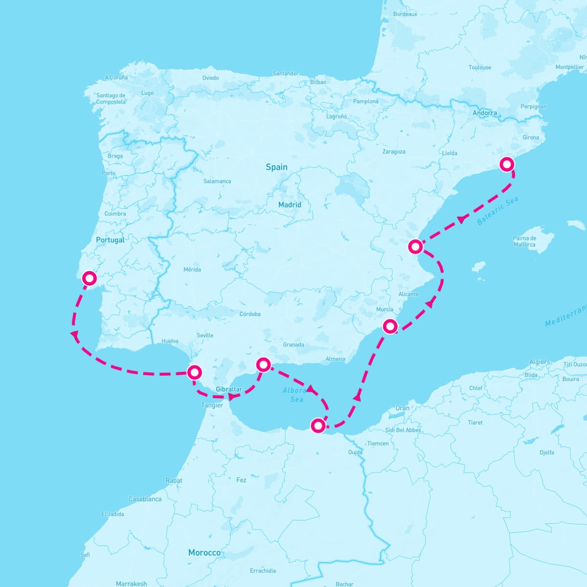 Azamara Quest itinerary map for April 16, 2026