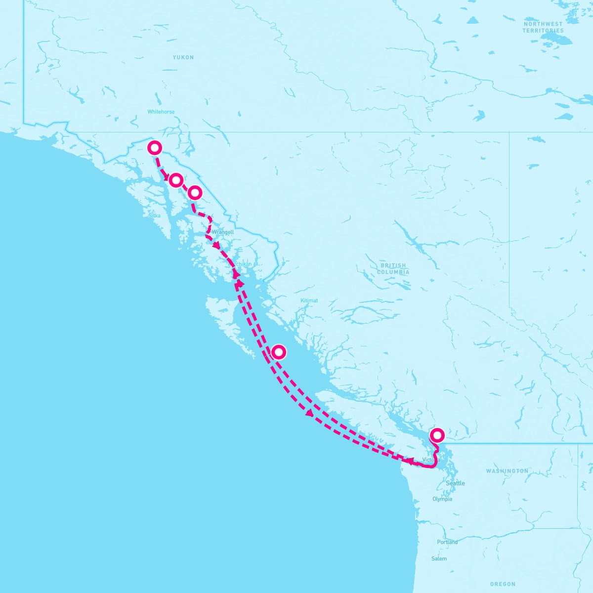Brilliance of the Seas itinerary map for May 6, 2024 (6 nights)