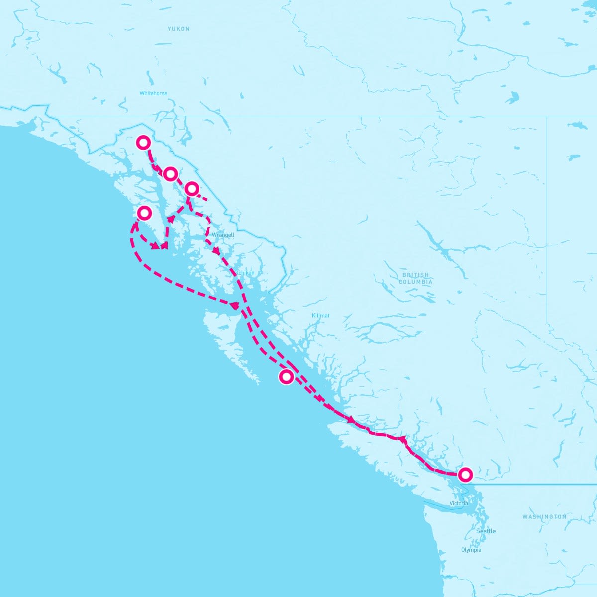 Brilliance of the Seas itinerary map for June 16, 2024 (7 nights)