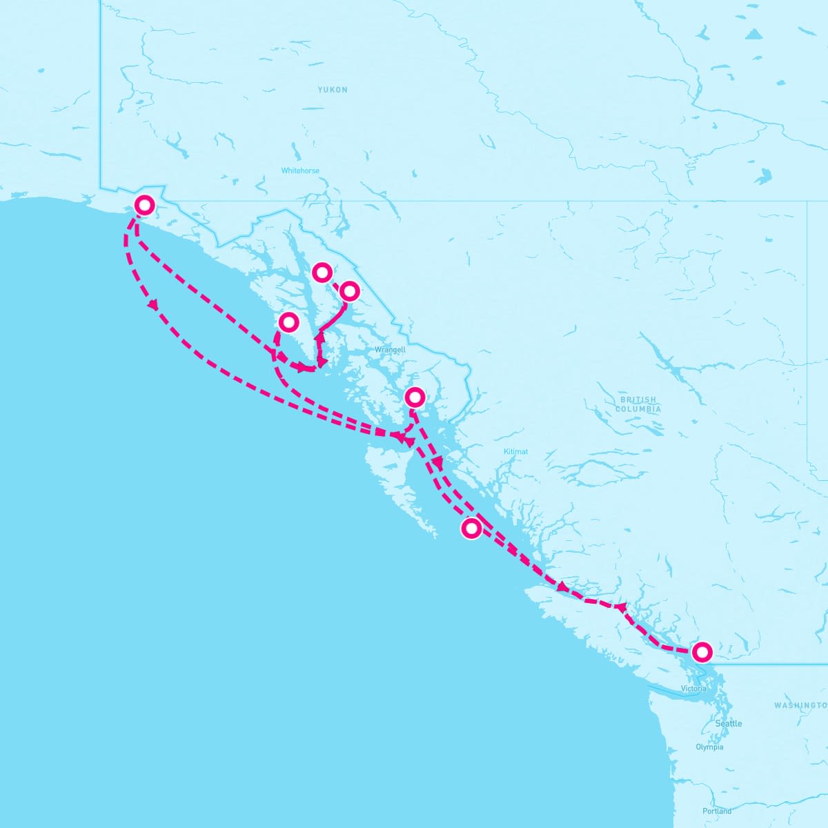 Brilliance of the Seas itinerary map for August 4, 2024 (7 nights)