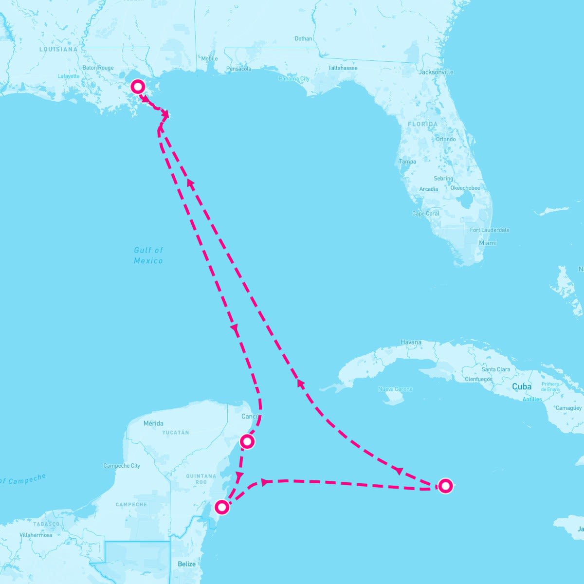 Brilliance of the Seas itinerary map for November 2, 2024 (7 nights)