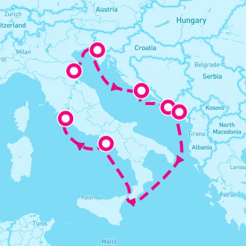 7 Night Italy Croatia & The Adriatic (Ravenna To Rome)