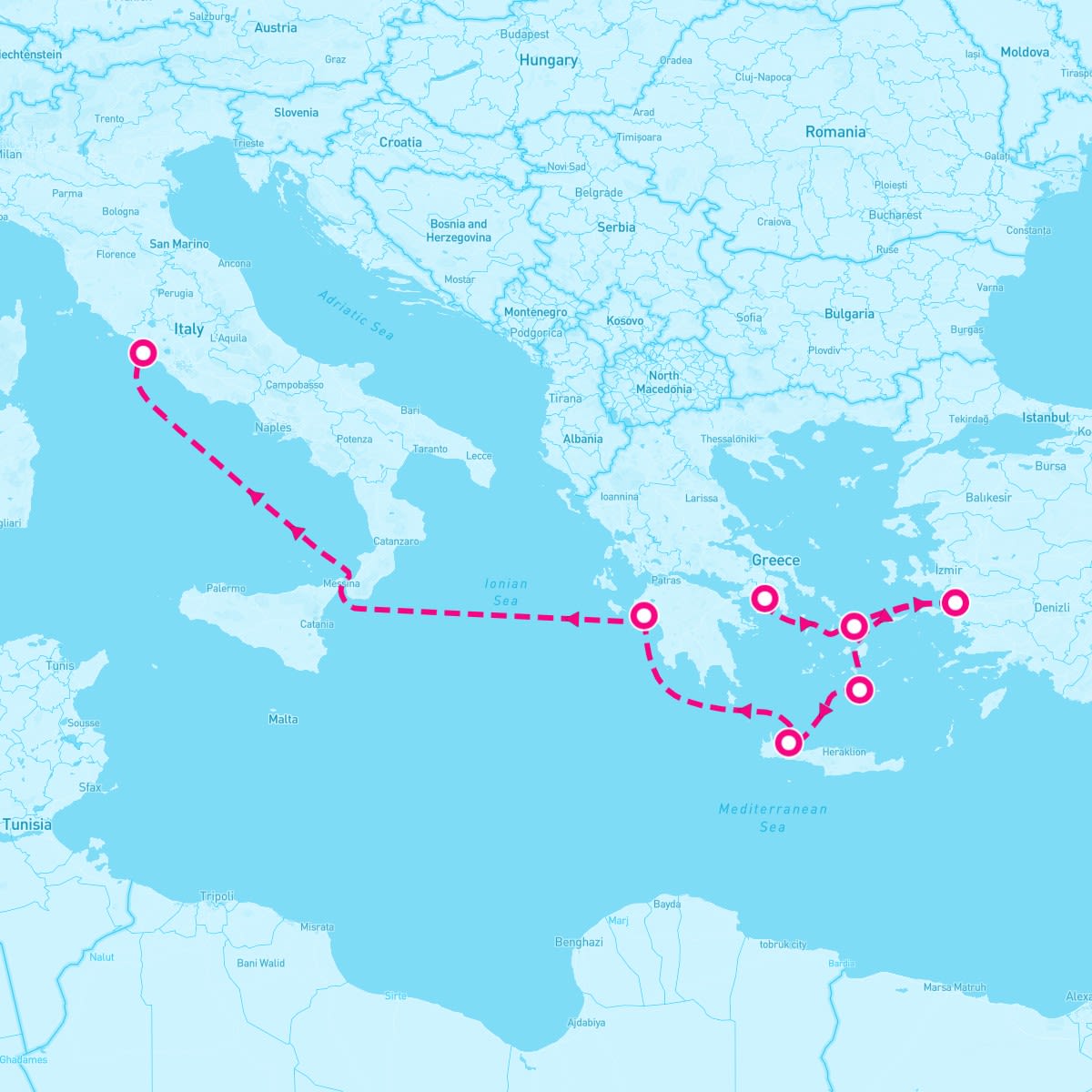 Brilliance of the Seas itinerary map for July 20, 2026