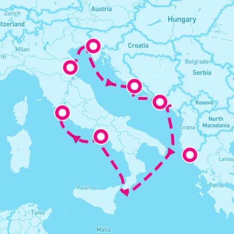 7 Night Italy Croatia & The Adriatic (Ravenna To Rome)