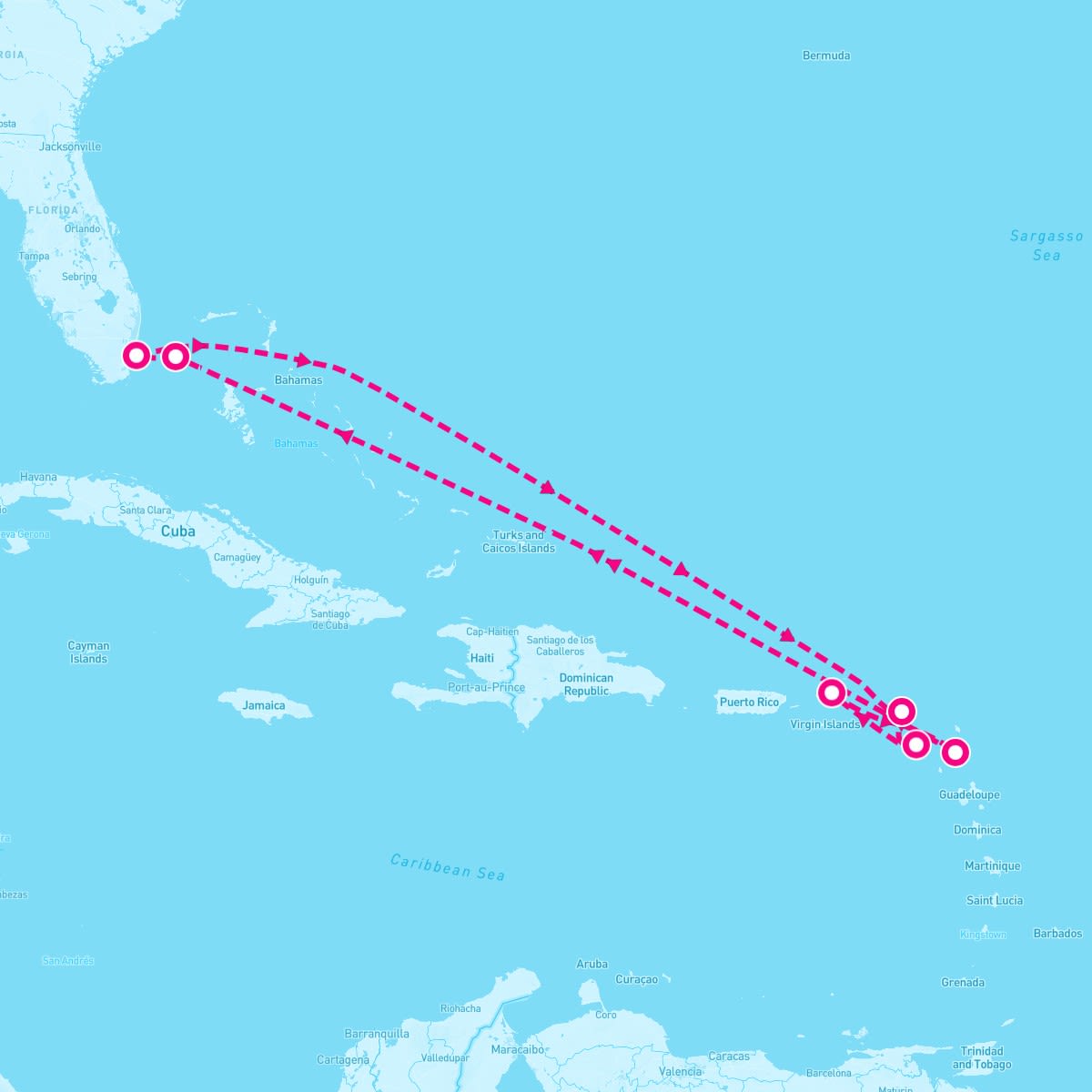 Brilliant Lady itinerary map for December 28, 2026
