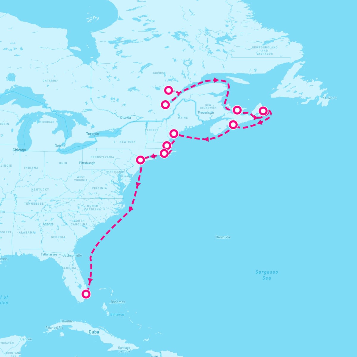 13 Night Canada & Colonial America (Quebec City To Ft. Lauderdale)