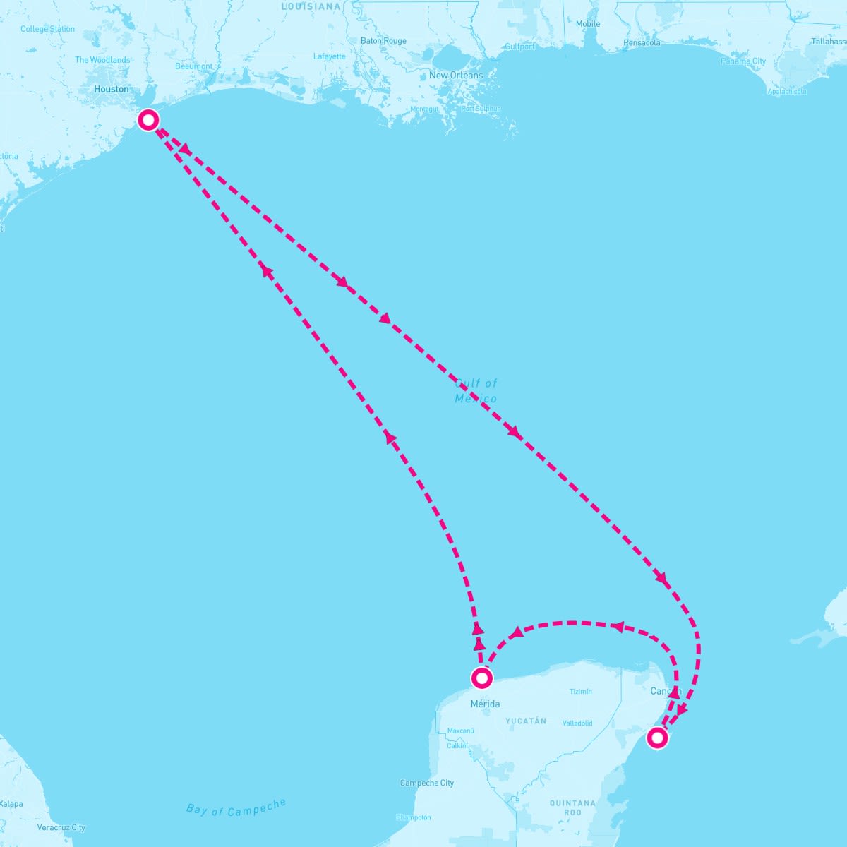 Carnival Breeze itinerary map for February 24, 2025 (5 nights)