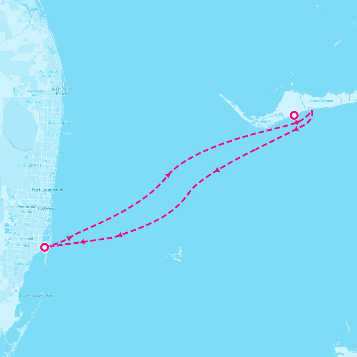 Carnival Conquest itinerary map for November 12, 2027