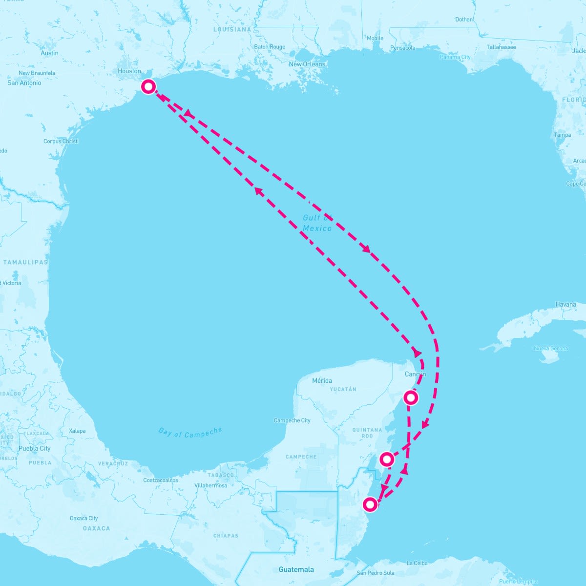 Carnival Dream itinerary map for May 26, 2024 (6 nights)
