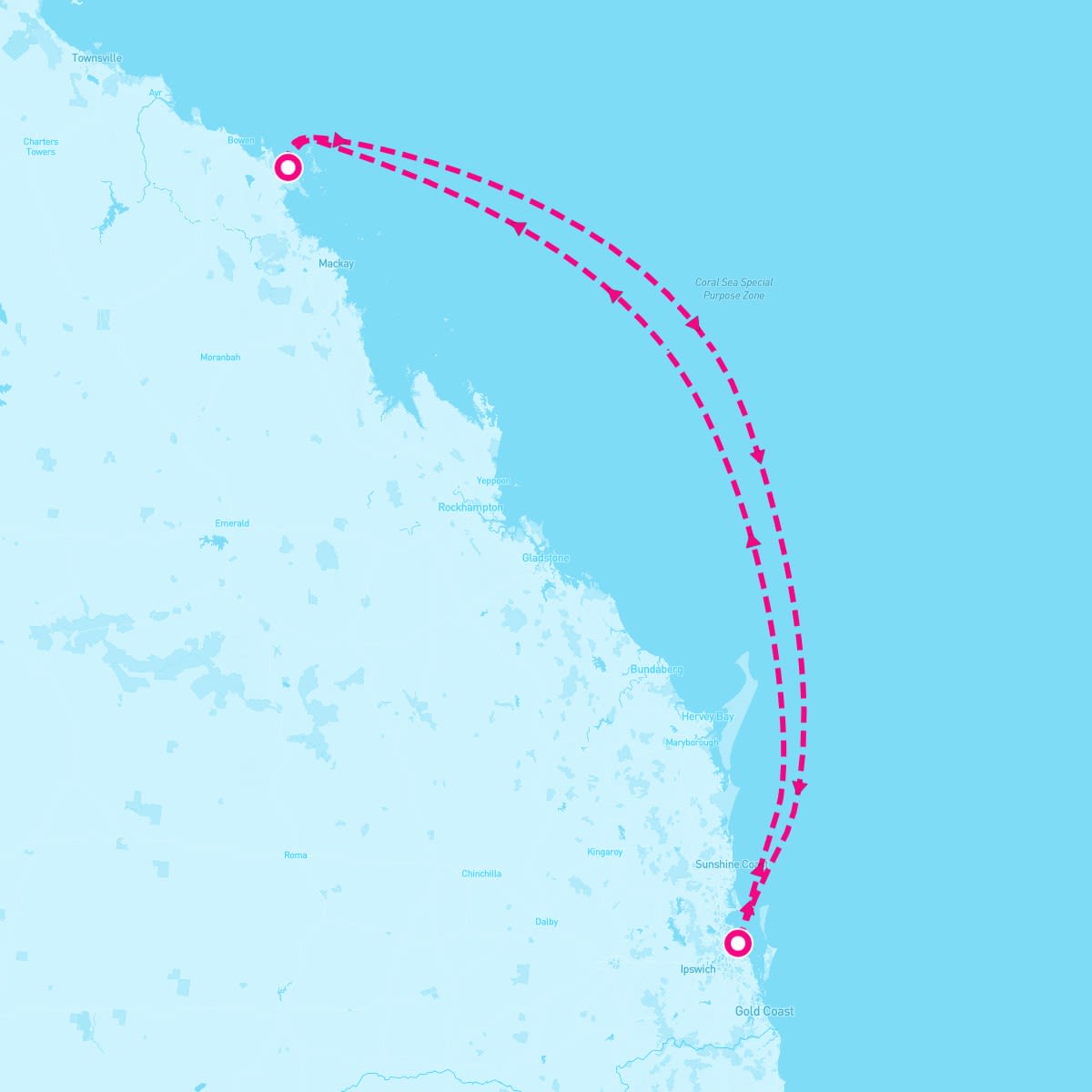 Carnival Encounter itinerary map for March 28, 2028