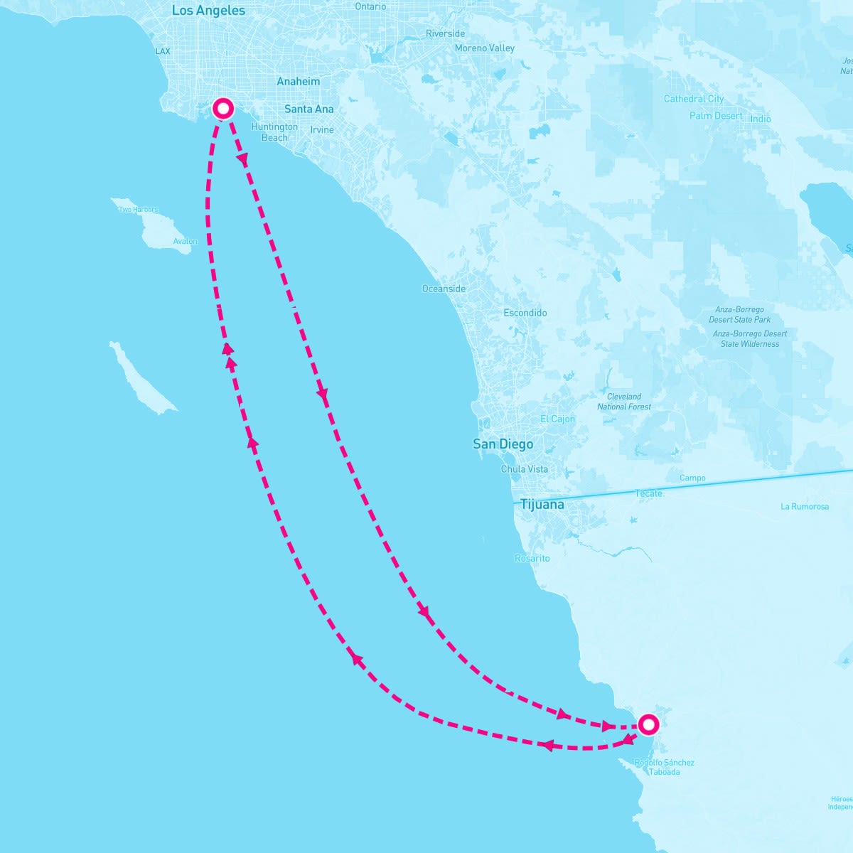 Carnival Firenze itinerary map for July 2, 2024 (4 nights)