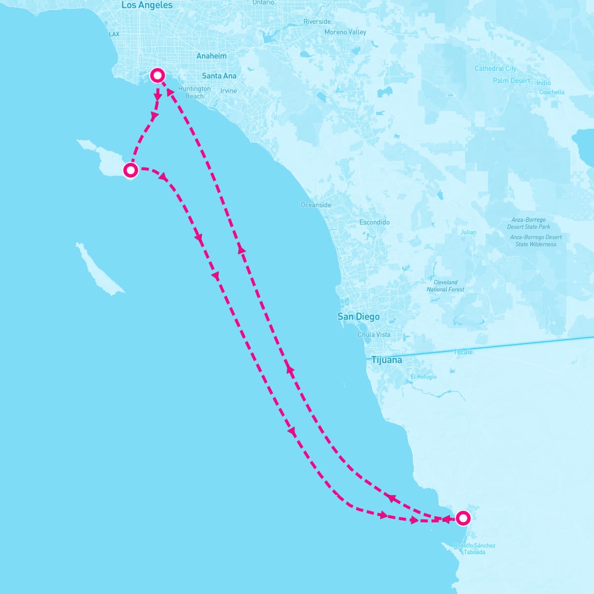 Carnival Firenze itinerary map for December 12, 2024 (4 nights)