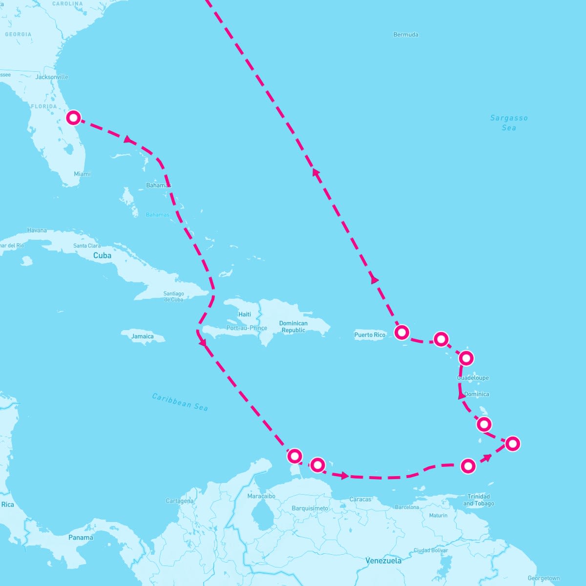 15 Night Southern Caribbean - Carnival Journeys (Port Canaveral To Norfolk)