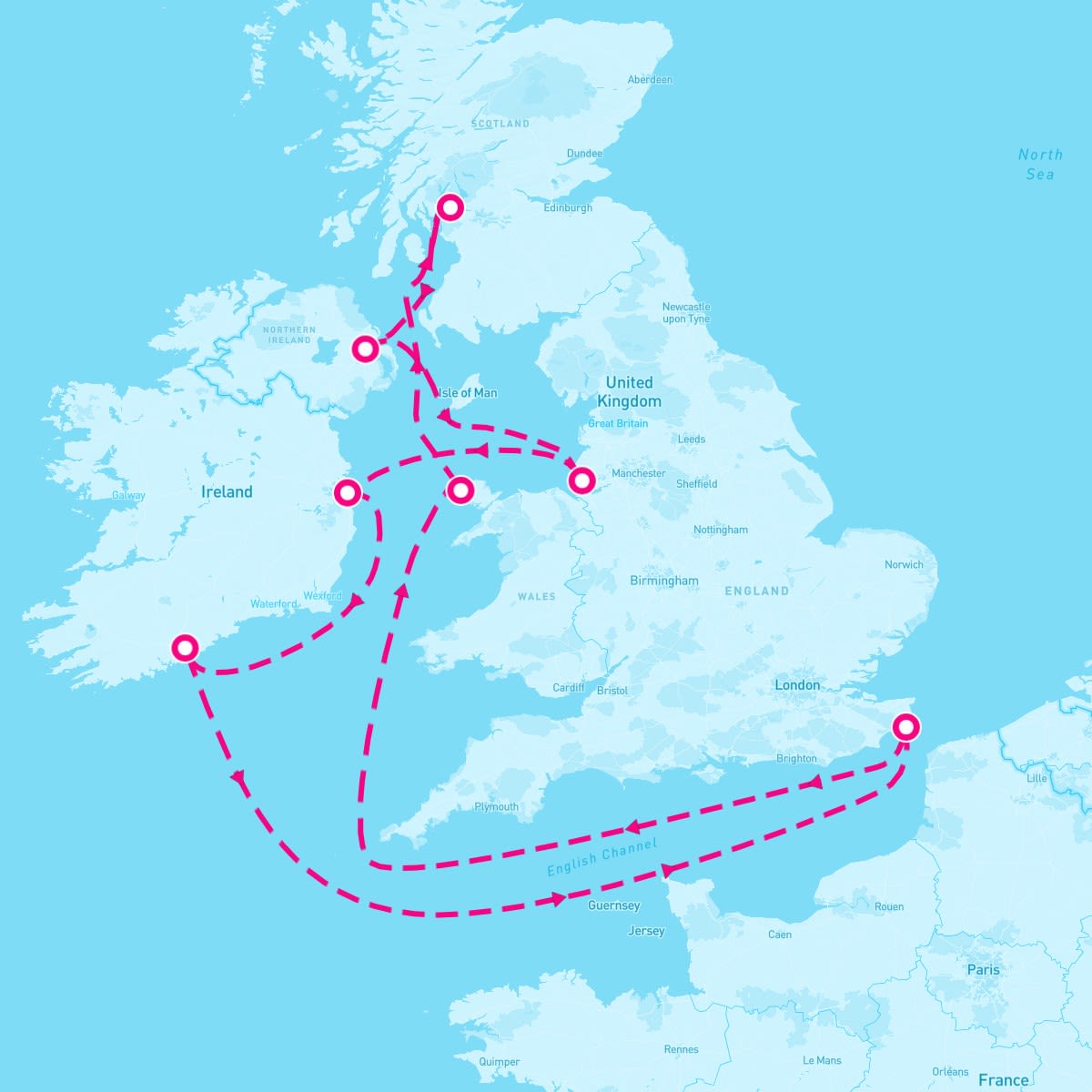 9 Night British Isles (Dover Roundtrip)