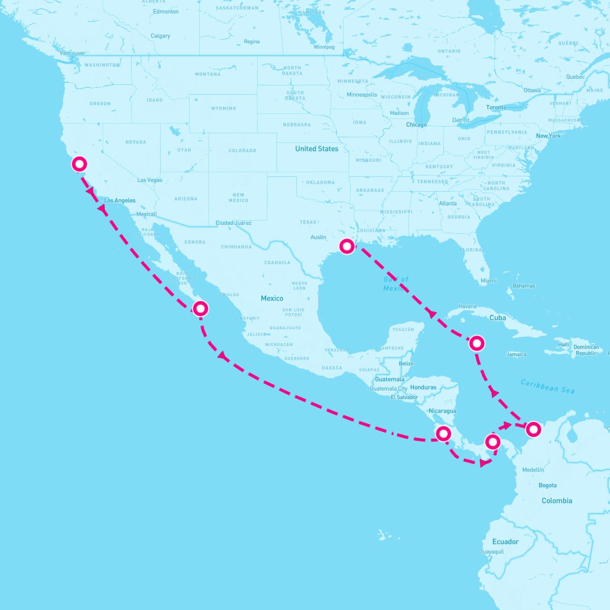 16 Night Panama Canal Carnival Journeys (San Francisco To Galveston)