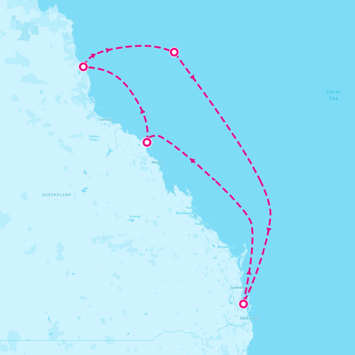 Carnival Luminosa itinerary map for November 9, 2025 (6 nights)