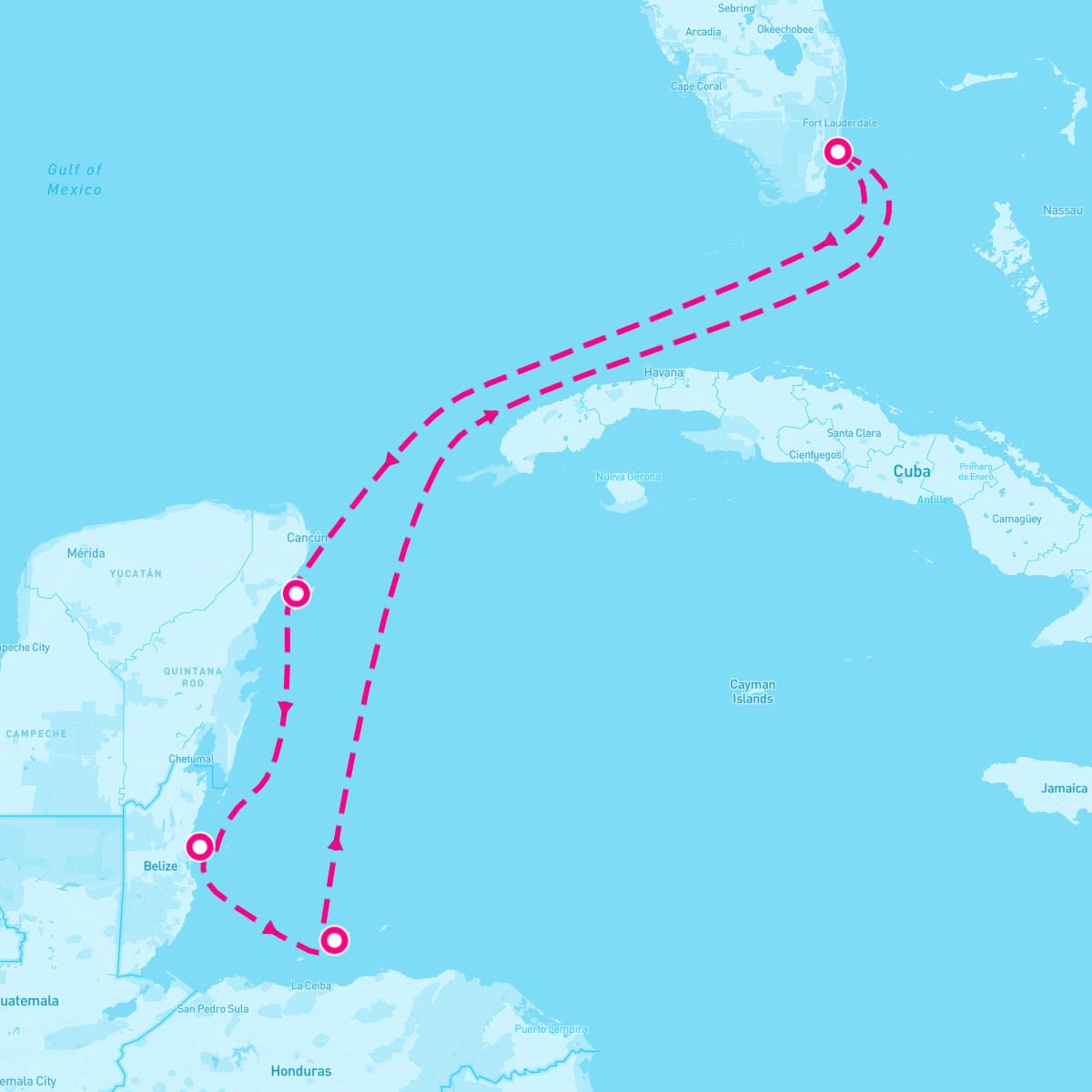 Carnival Magic itinerary map for July 7, 2024 (7 nights)
