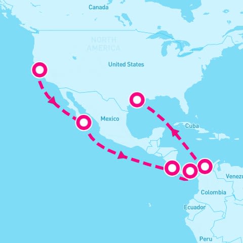 15 Night Panama Canal Carnival Journeys (San Francisco To Galveston)