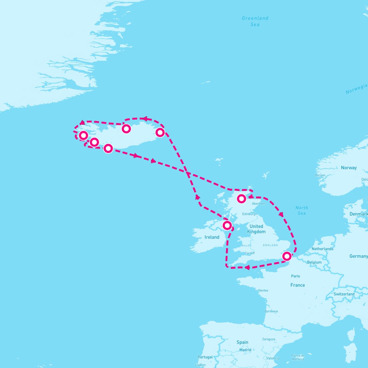 Carnival Miracle itinerary map for June 29, 2025