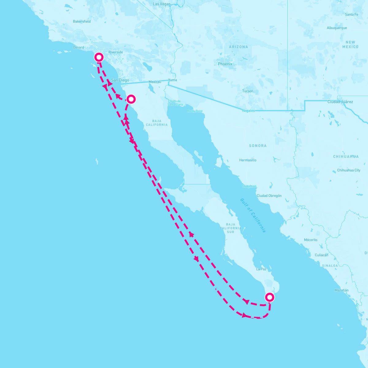Carnival Panorama itinerary map for April 13, 2025 (6 nights)