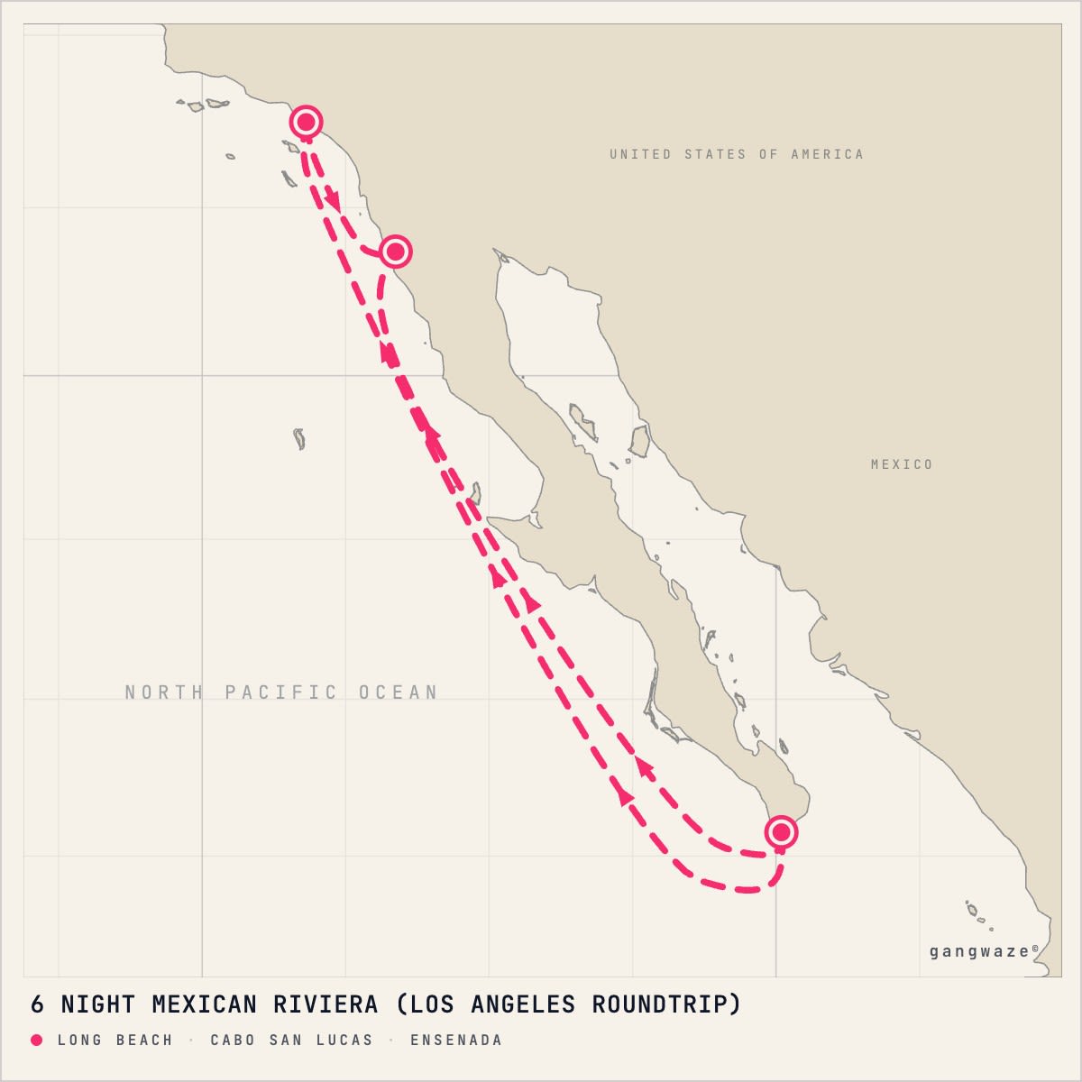 Carnival Panorama itinerary map for May 28, 2028 (6 nights)