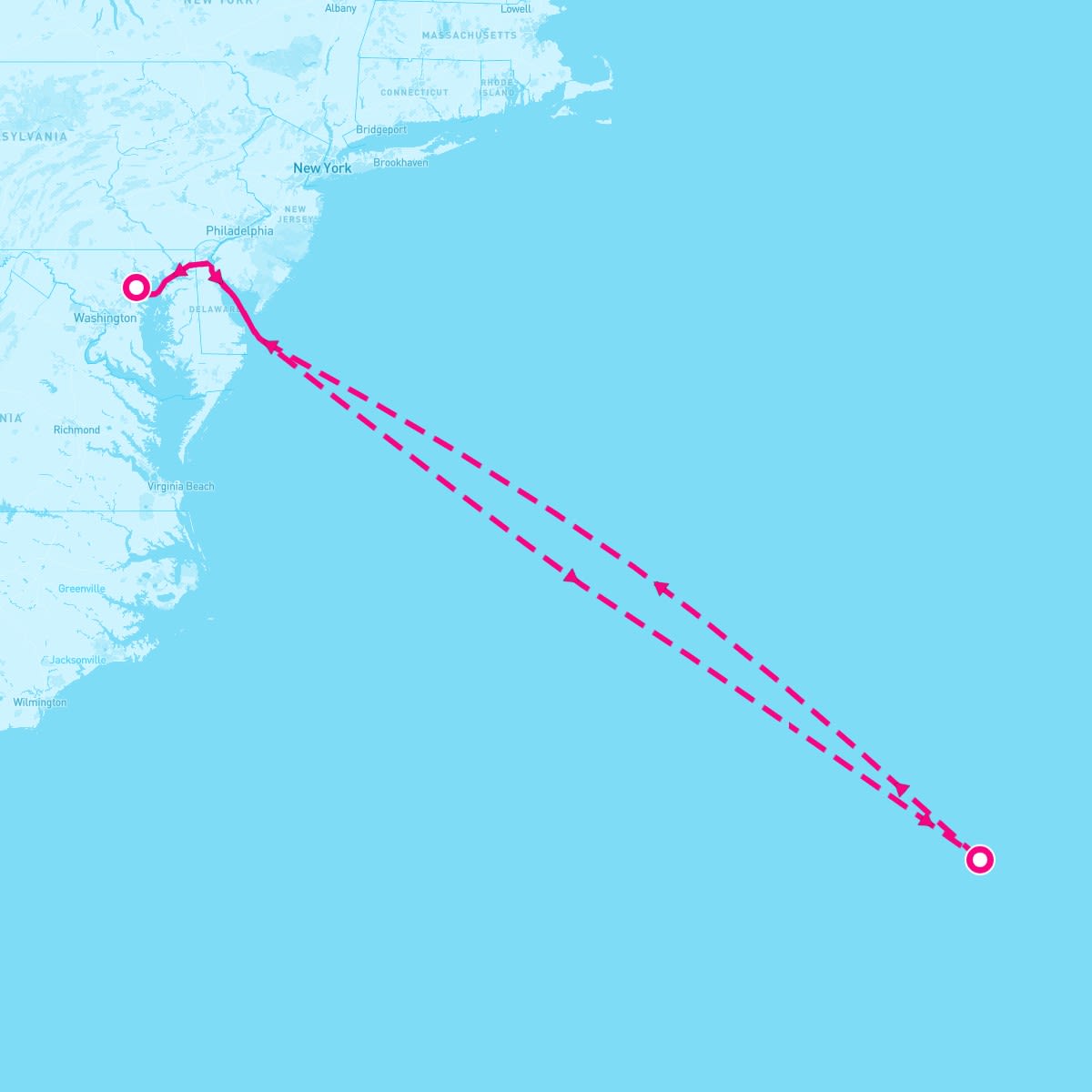 Carnival Pride itinerary map for September 1, 2024 (7 nights)