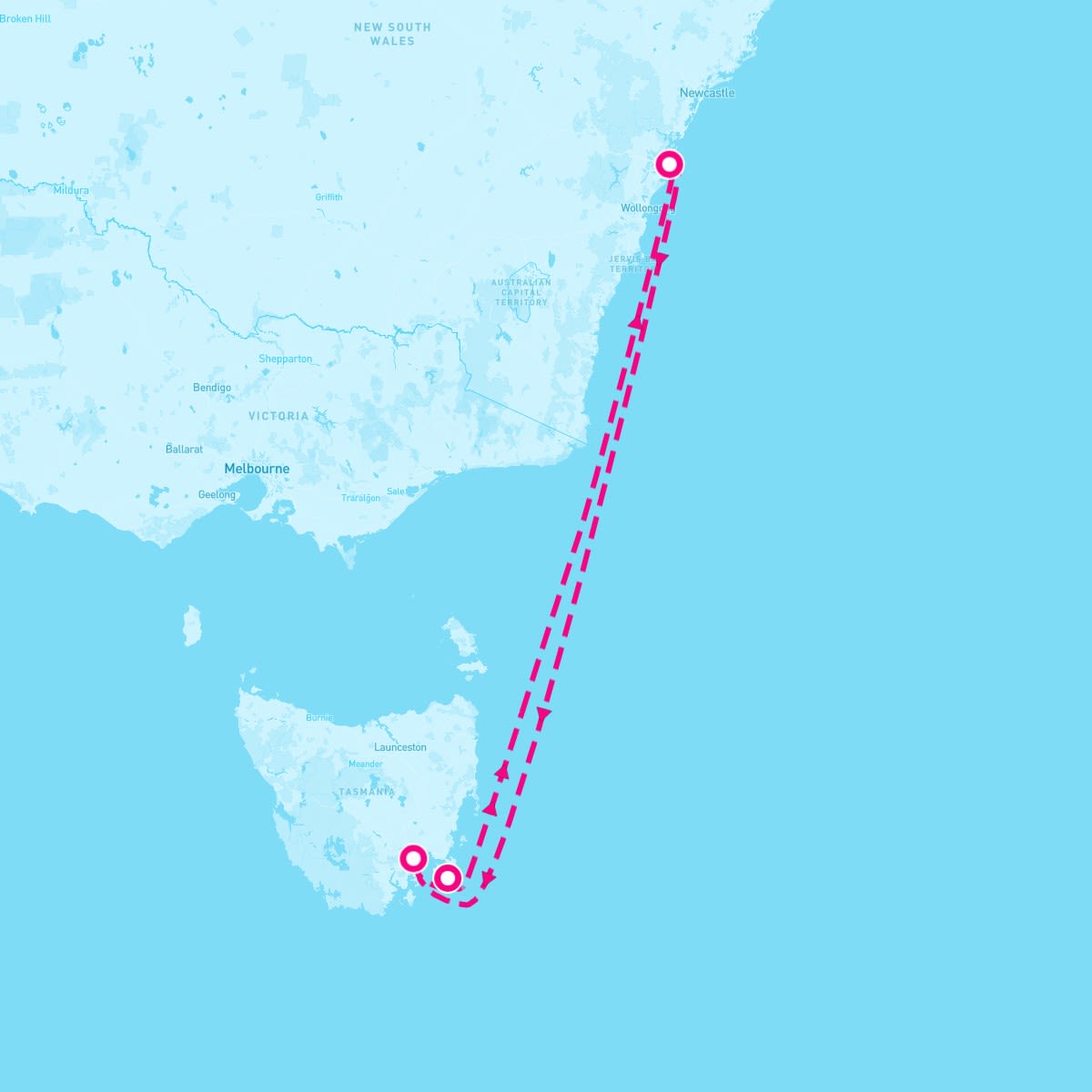 Carnival Splendor itinerary map for January 21, 2027